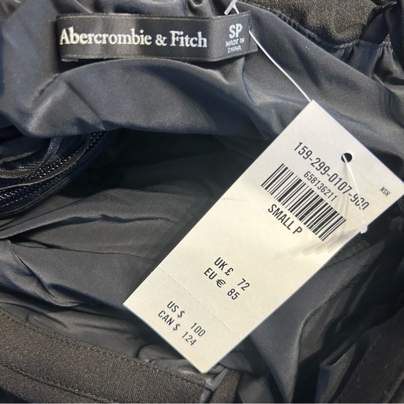 *NWT* Abercrombie & Fitch Ruched Front Cutout Asymmetrical Midi Dress, Size SP - Picture 11 of 14